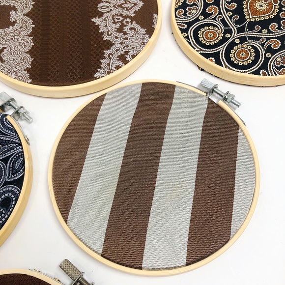 Necktie wall hanging set, neutral brown black - Picture 7 of 12